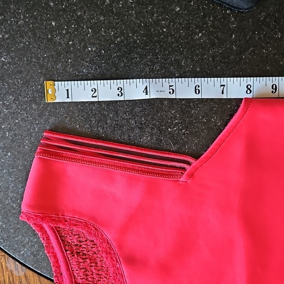 Dynamite Cherry Red Lace Racerback Tank Top Size S - Picture 10 of 11